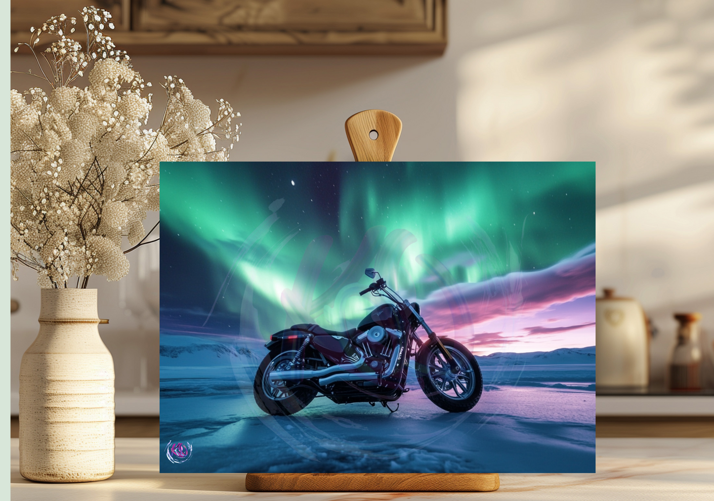 "Polarlichter“ Glas-Schneidebrett in 2 Größen