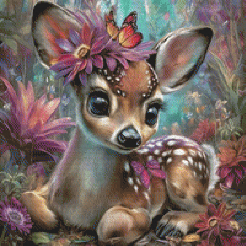 Diamond Painting "Waldflüstern" by CleoDora, 50x50 cm, 174 Farben, Vorbestellung