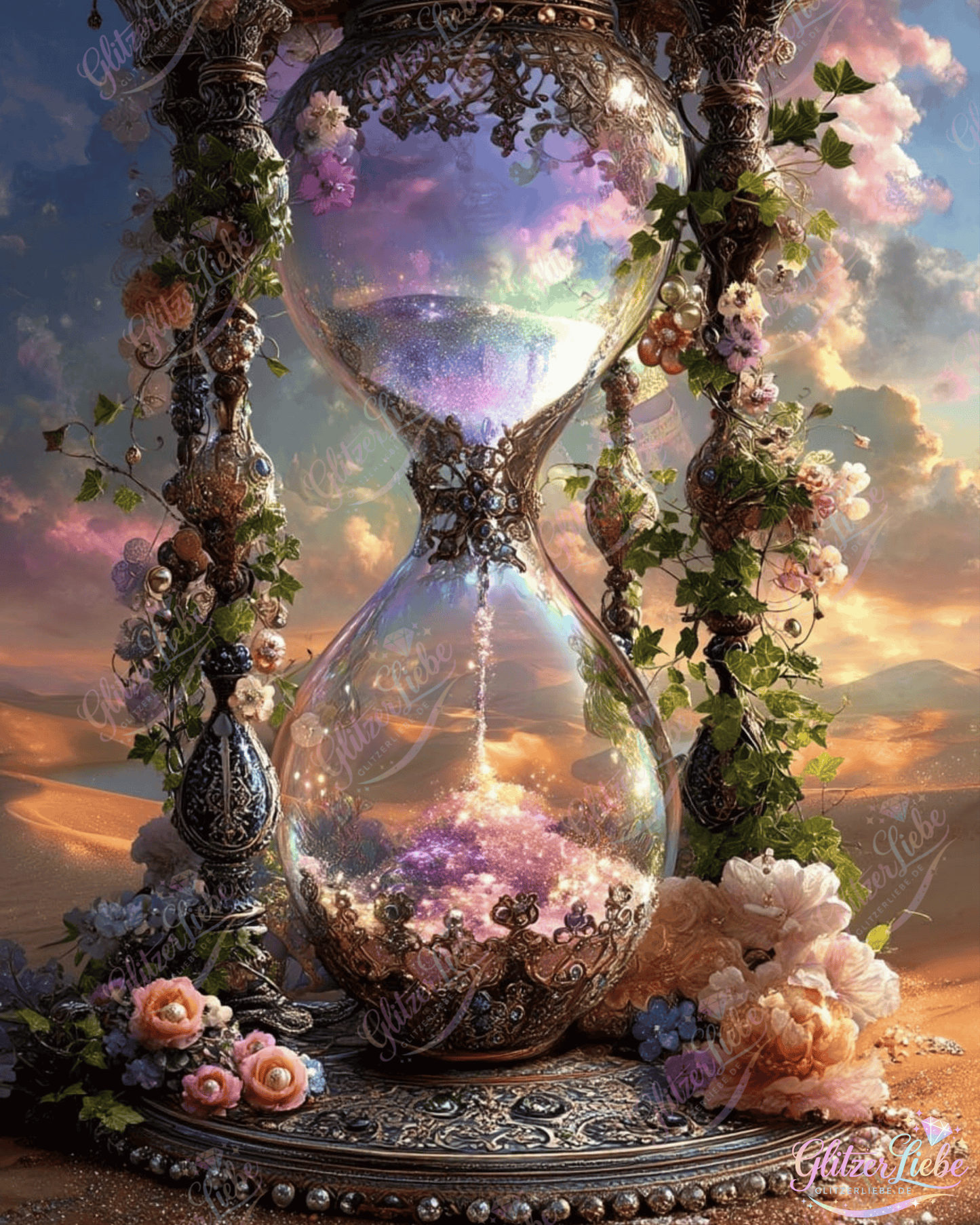 Diamond Painting "Der Sand der Zeit" by ManuVany A.i , 70x90 cm, 233 Farben, Vorbestellung