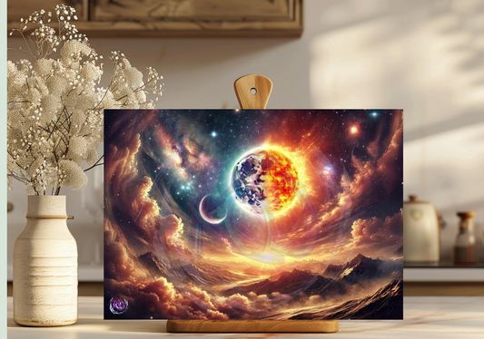 "Sun, Moon & Stars" Glas-Schneidebrett in 2 Größen