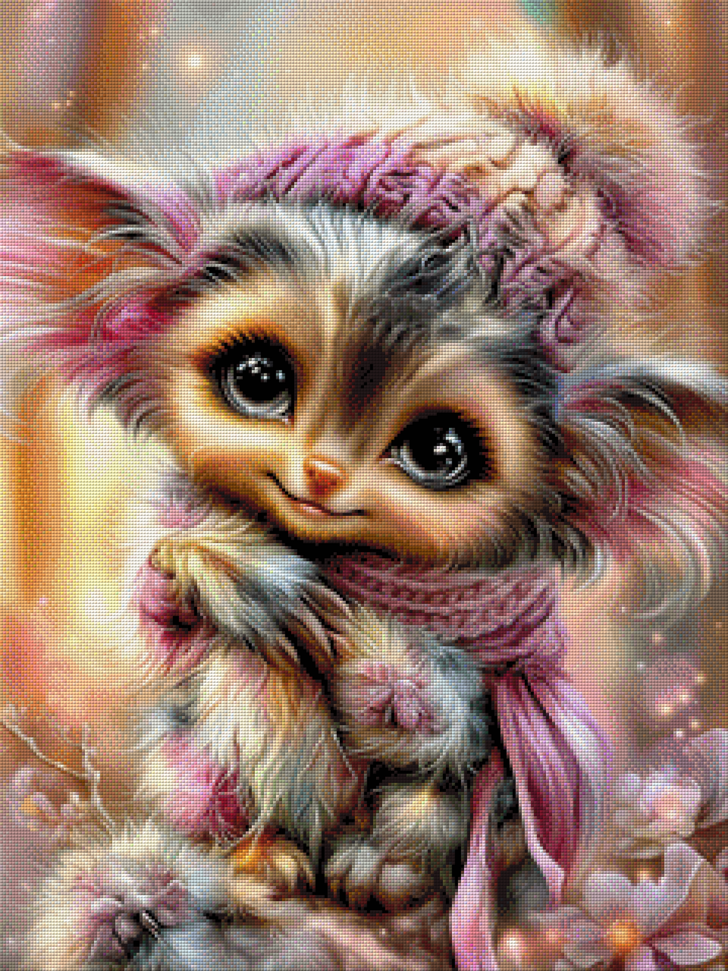 Diamond Painting "Fluffy" by ManuVany A.i  in 60x80 cm, 180 Farben, Vorbestellung
