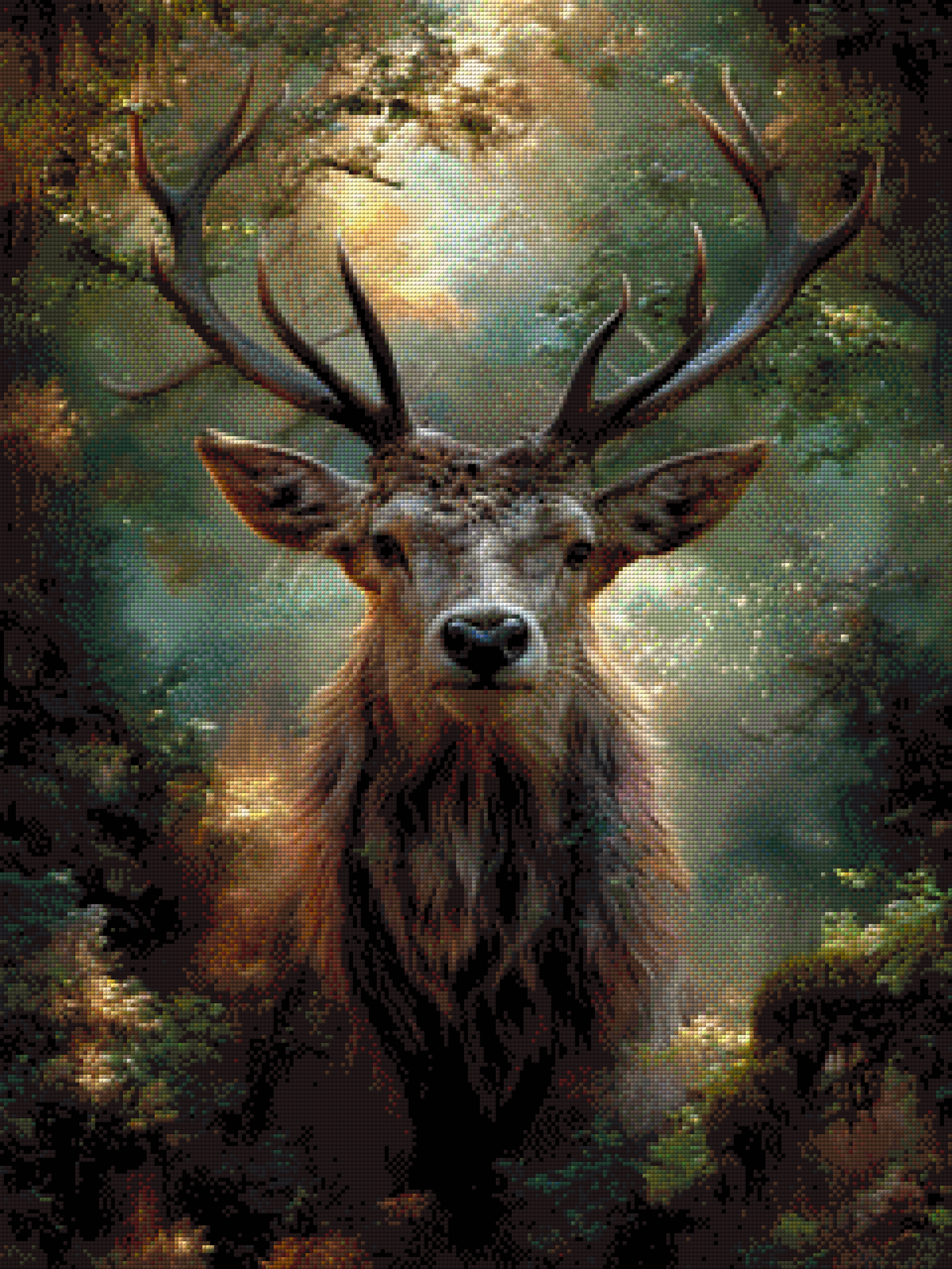 Diamond Painting "Geist der alten Wälder" byManuVany A.i (Waldgeister-Serie mit @maggie), 60x80 cm, 168 Farben, Vorbestellung