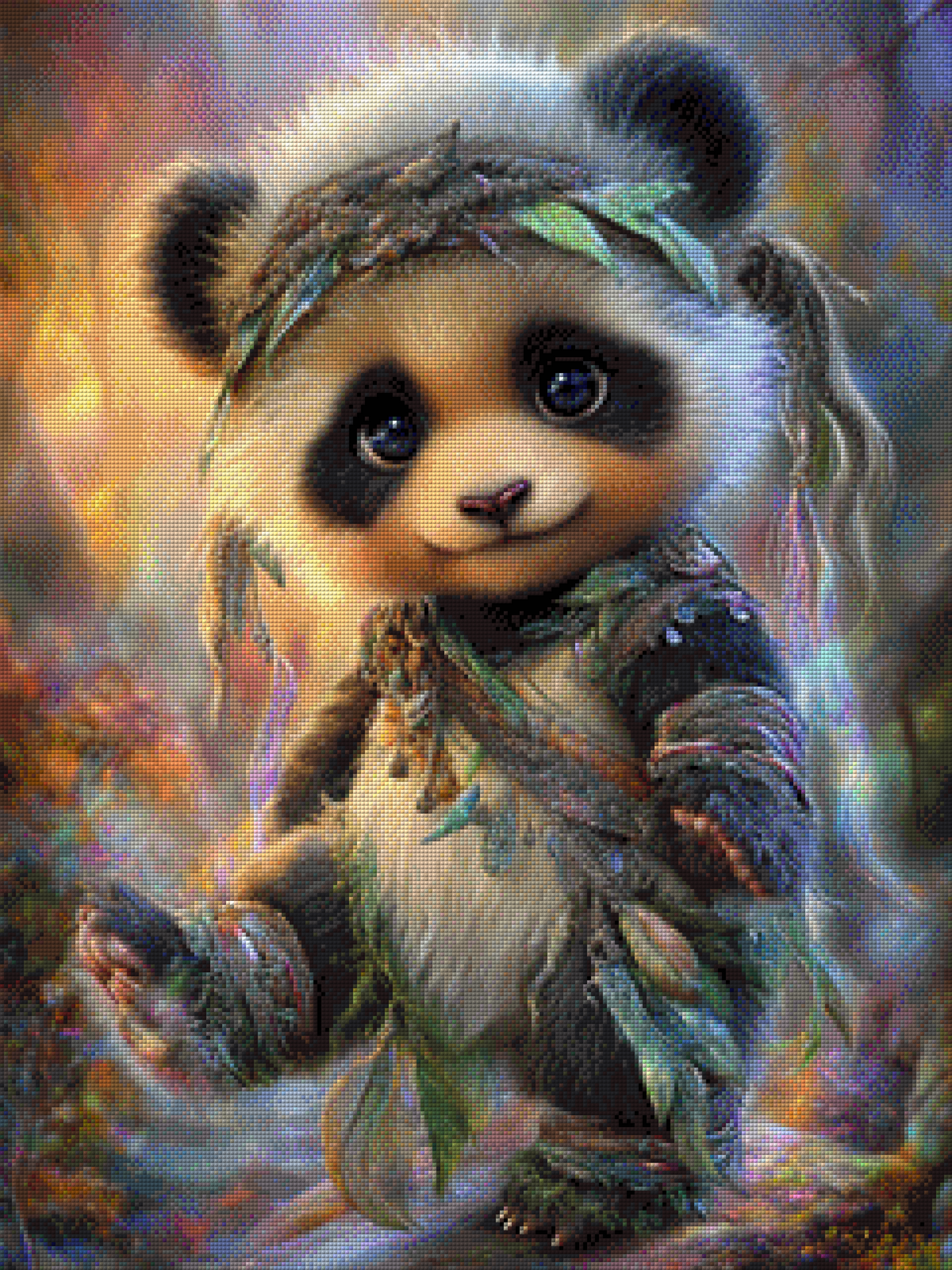 Diamond Painting "Kuschelpanda" by Maggie in 60x80 cm, 229 Farben, Vorbestellung