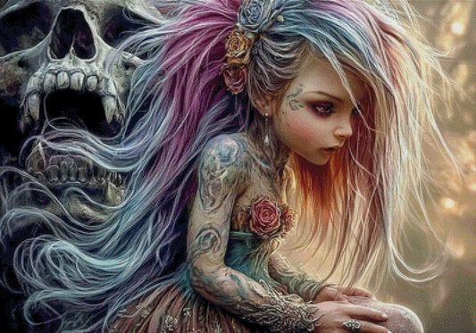 Diamond Painting "Midnight Rebel" by Andastra_DP_AI_Art, 100x70 cm, 229 Farben, Vorbestellung