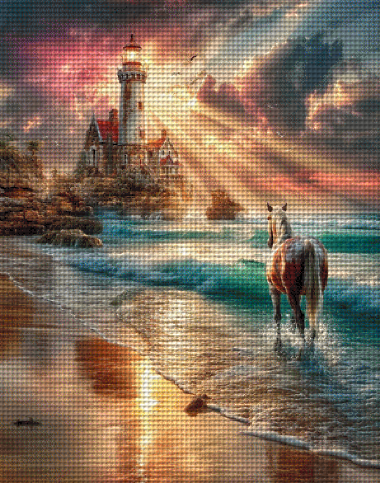 Diamond Painting "Ocean Light" by Ray Spark 70x95 cm, 209 Farben, Vorbestellung