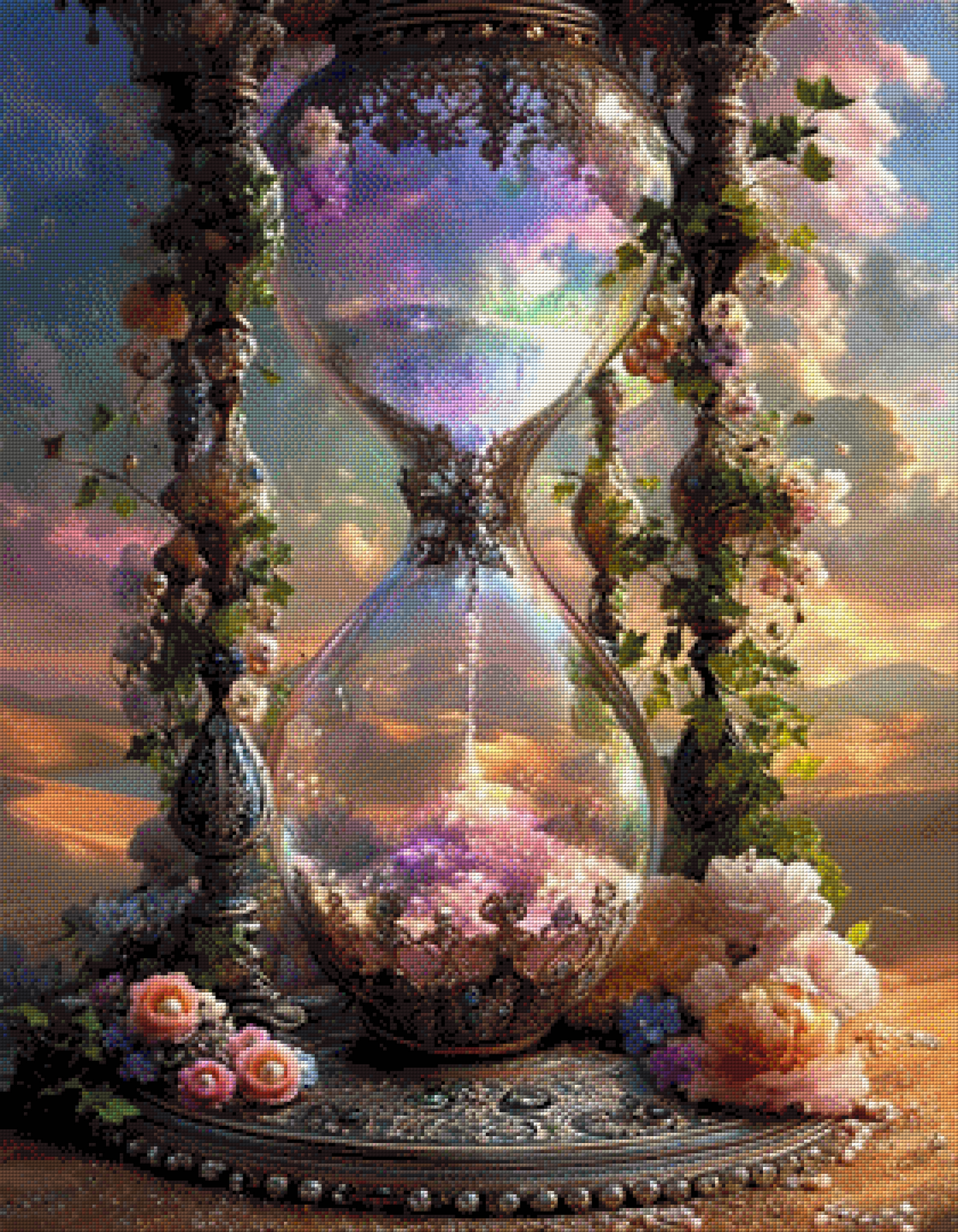 Diamond Painting "Der Sand der Zeit" by ManuVany A.i , 70x90 cm, 233 Farben, Vorbestellung