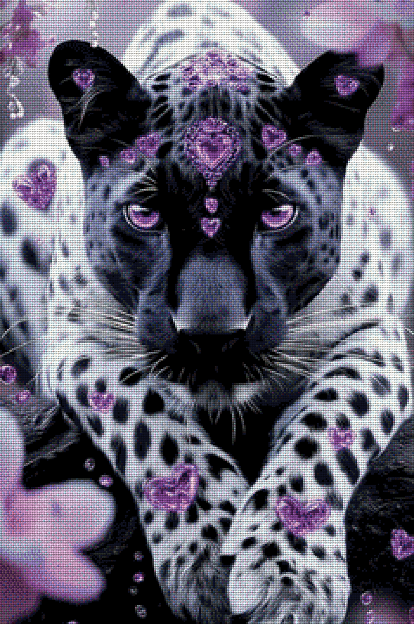Diamond Painting "Violet Majesty" by Andastra_DP_AI_Art, 60x90 cm, 75 Farben, Vorbestellung