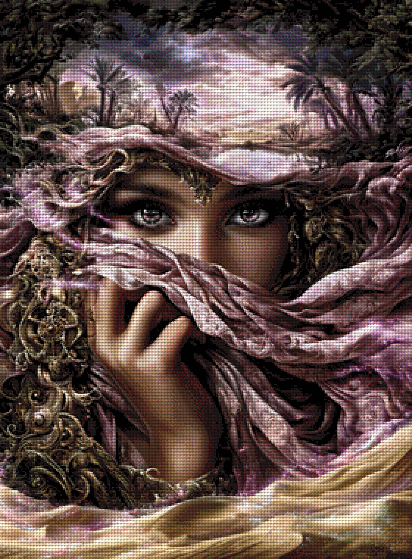Diamond Painting "Desert Fantasy" by ManuVany A.i  70x95 cm, 152 Farben, Vorbestellung