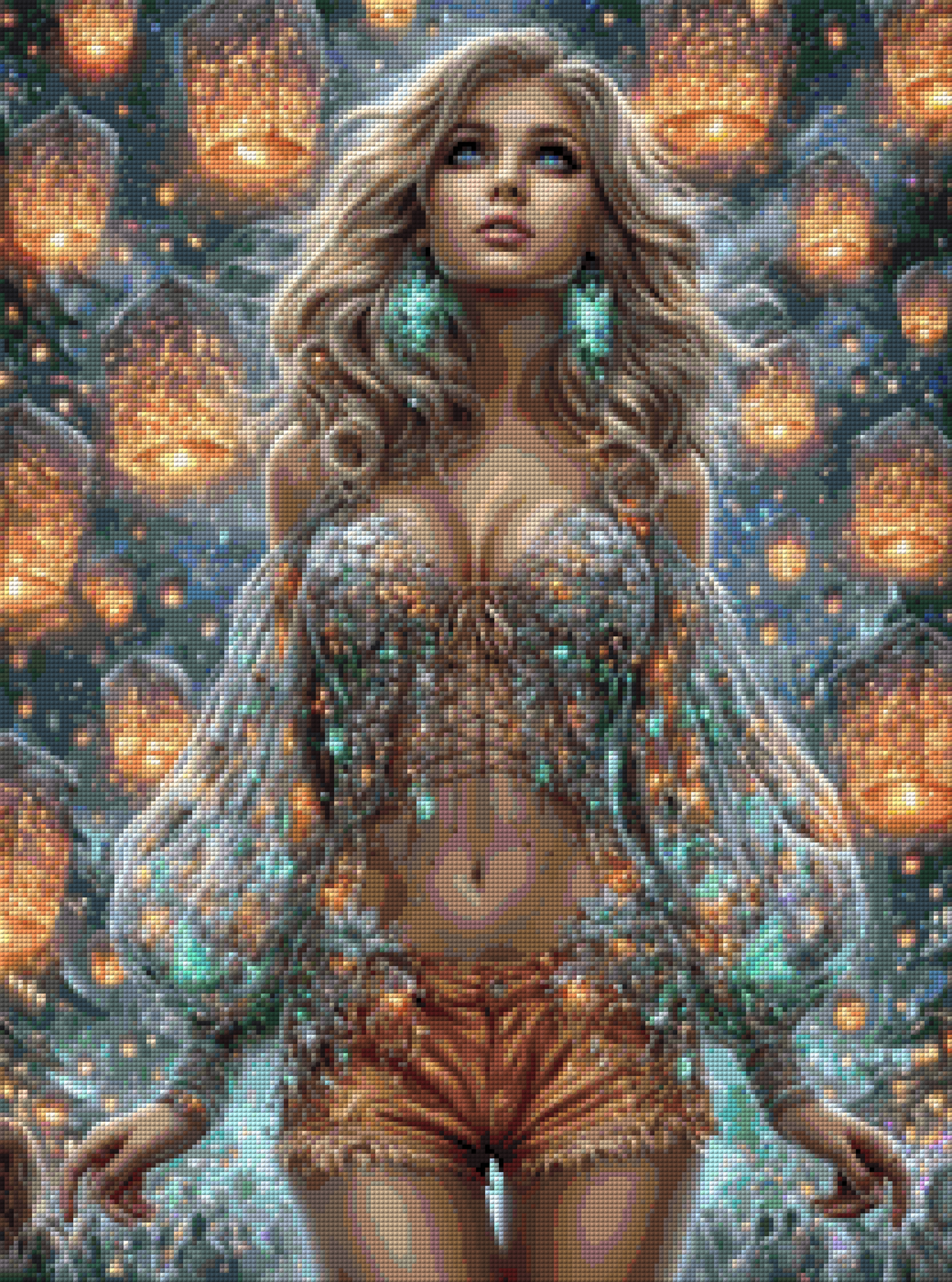 Diamond Painting "Lichterfee" by sweet_loco_ai, 50x70 cm, 106 Farben, Vorbestellung