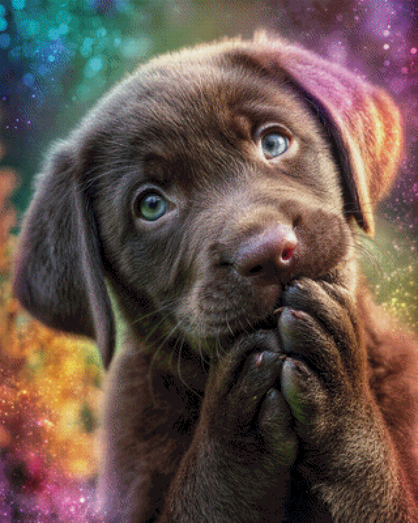 Diamond Painting "Milo“ by Ray Spark, 80x100 cm, 339 Farben, Vorbestellung