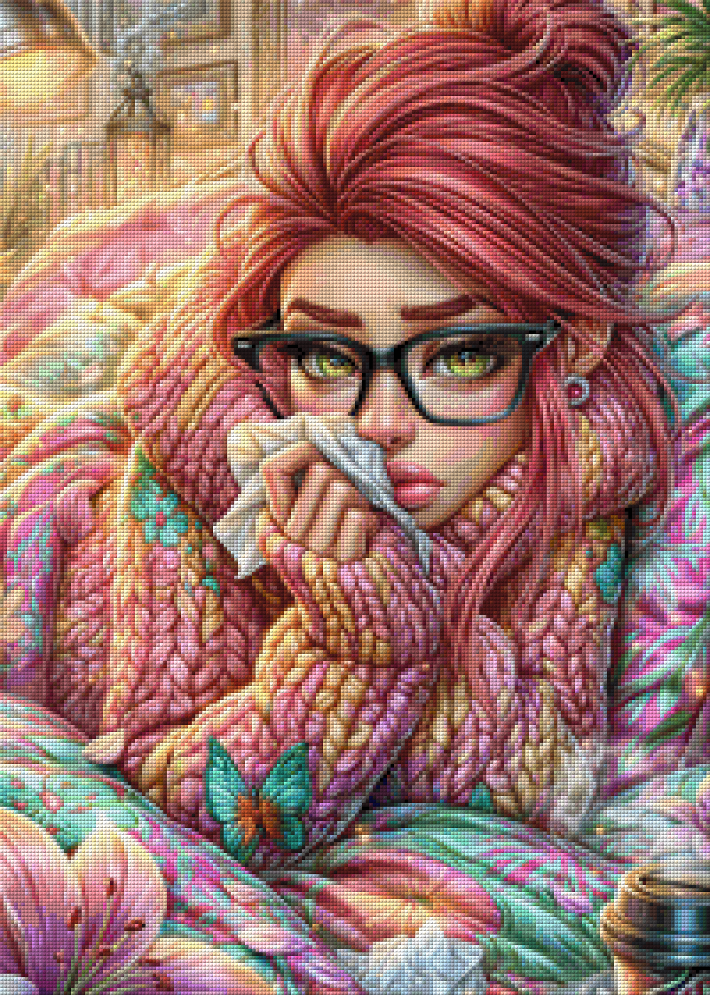 Diamond Painting "Denise" by sweet_loco_ai, 50x70 cm, 300 Farben, Vorbestellung