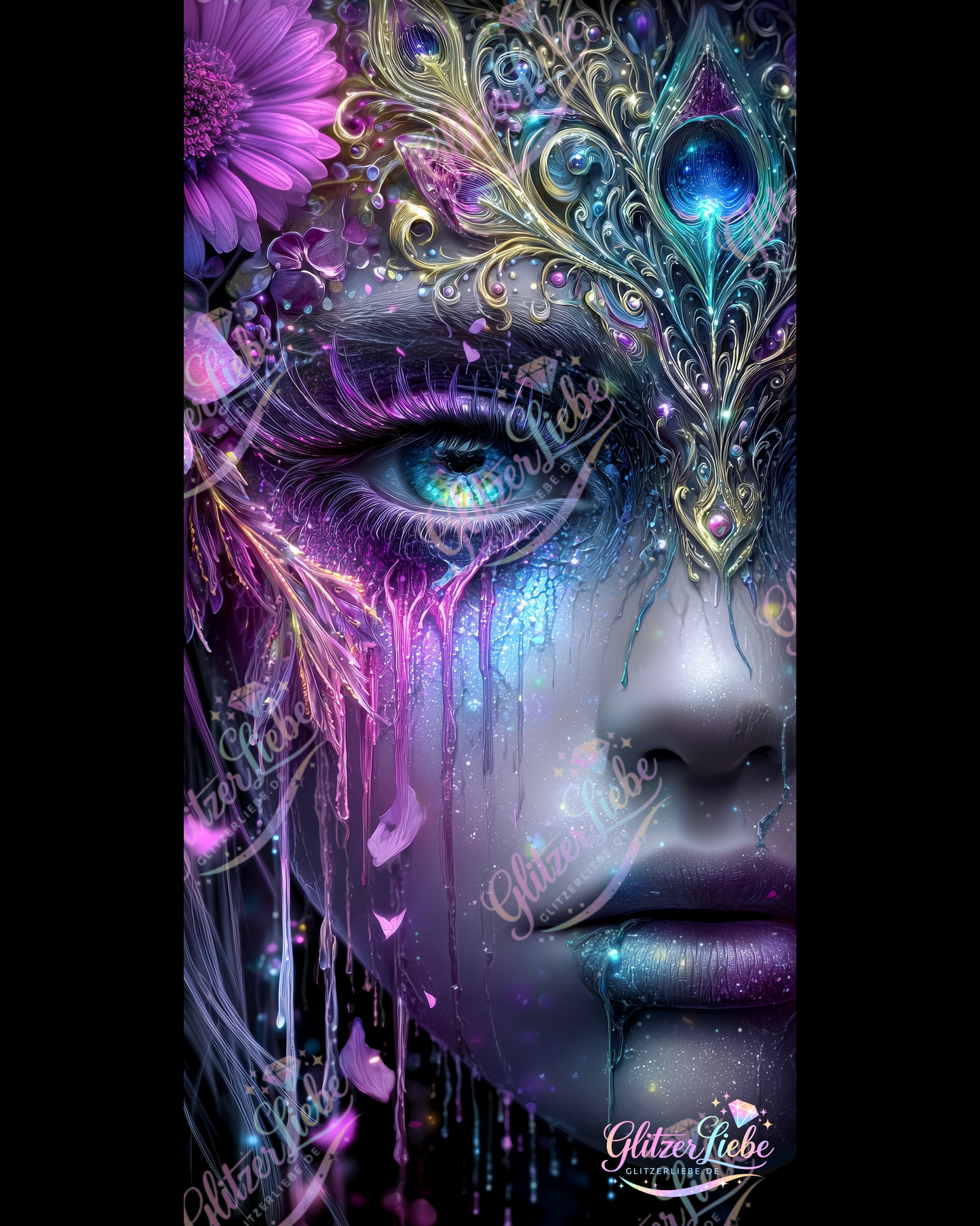 Diamond Painting "Cosmic Eye" by sweet_loco_ai, 50x100 cm mit 182 Farben, Vorbestellung