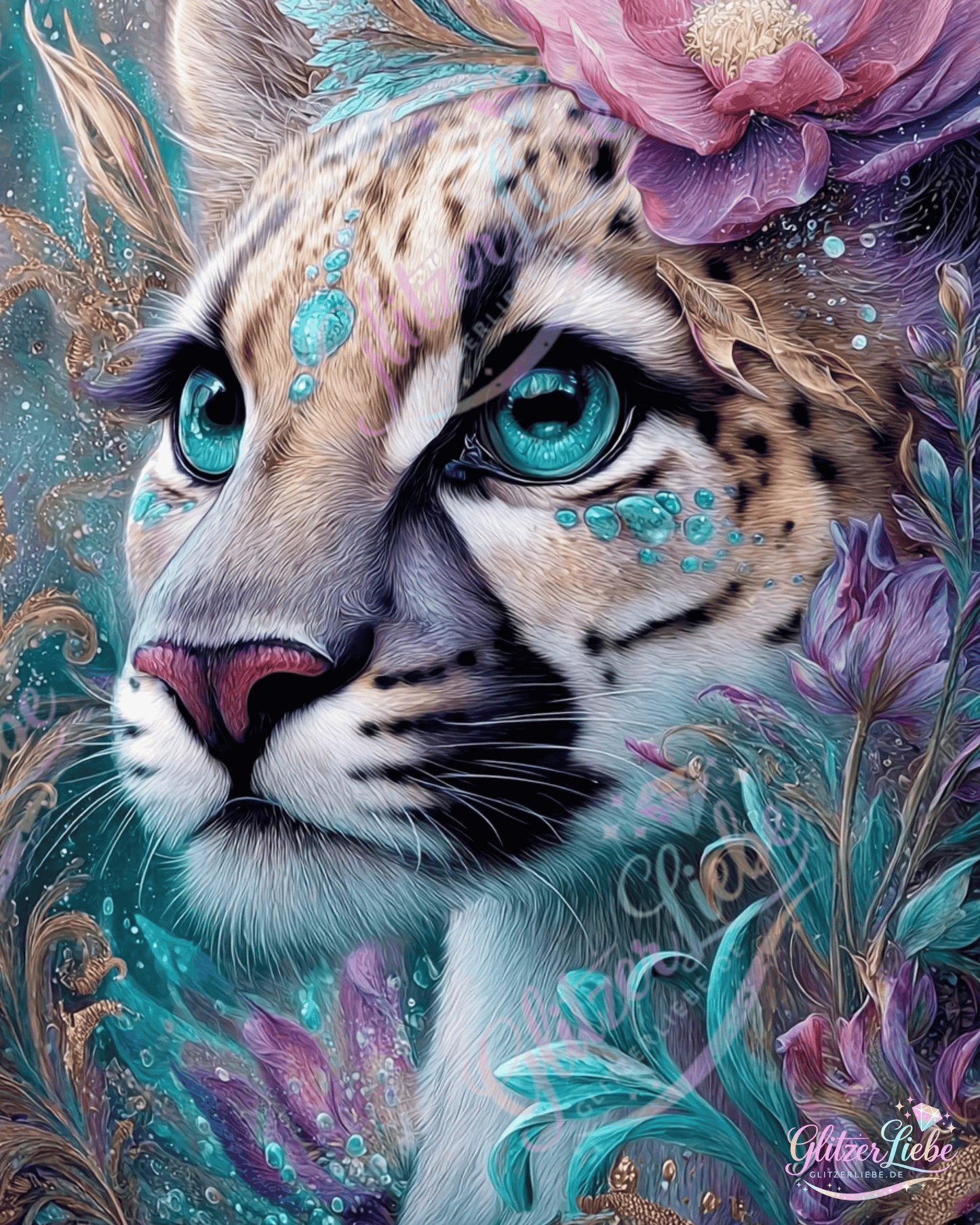Diamond Painting "Seelenblick" by Sandrietta_ai, 50x60 cm mit 115 Farben