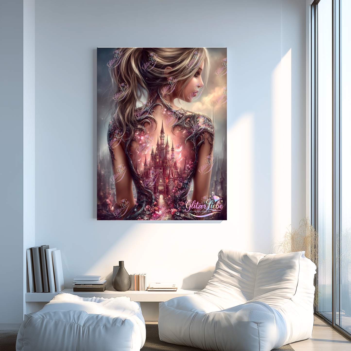 Diamond Painting "Castle Soul" by sweet_loco_ai in 75x100 cm, 137 Farben