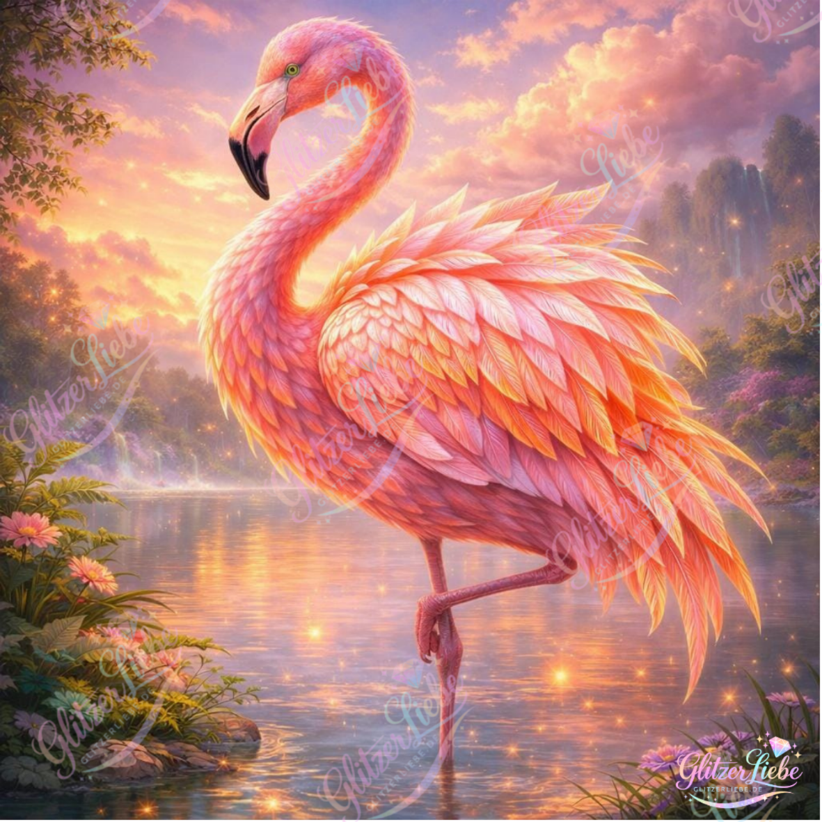 Diamond Painting "Grace of the gilded dusk" by ALKIRA 85x85 cm mit 254 Farben, Vorbestellung