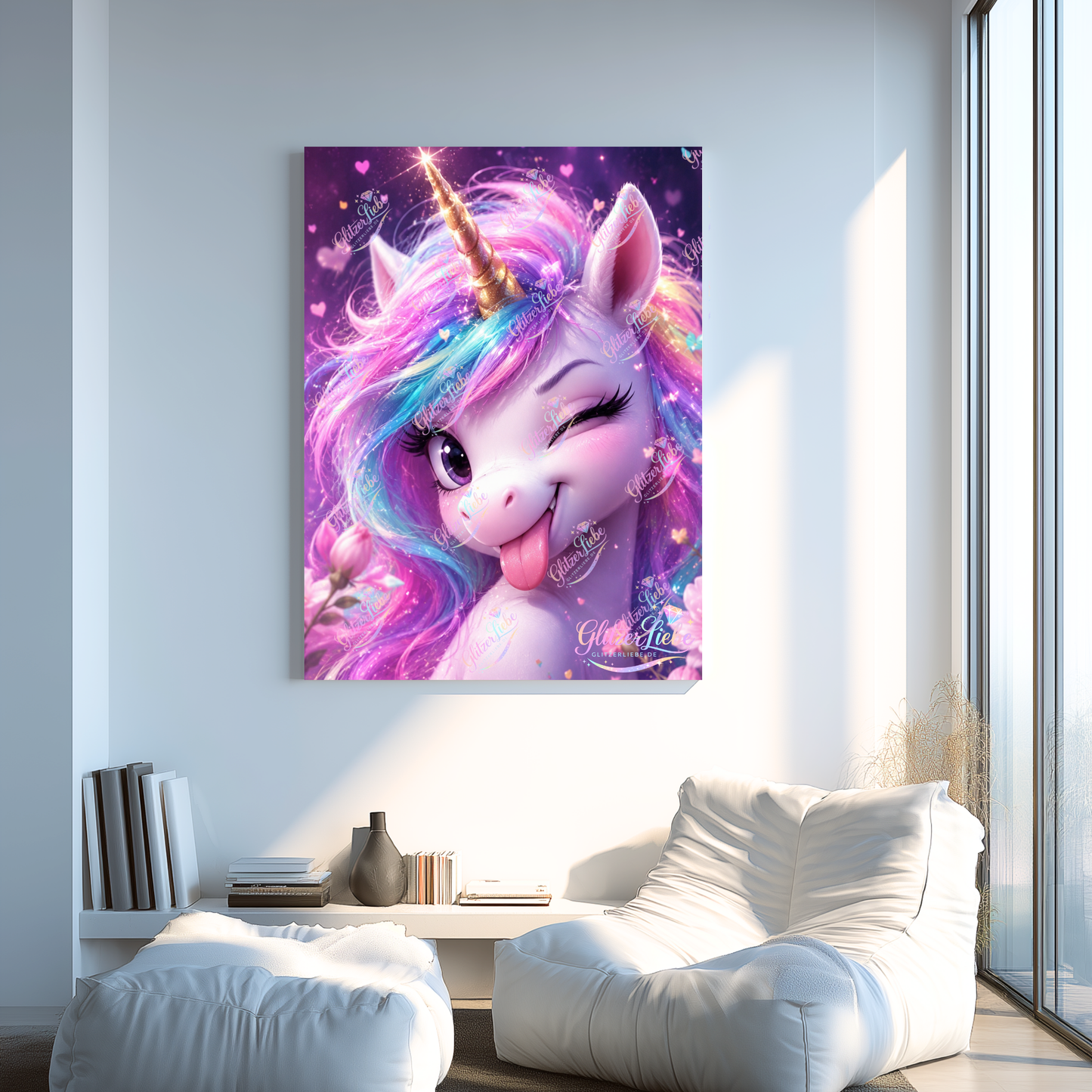 Diamond Painting "Glitzerzicke" by tiki_DIAMONDS.ai in 40x70 cm, 124  Farben, Vorbestellung