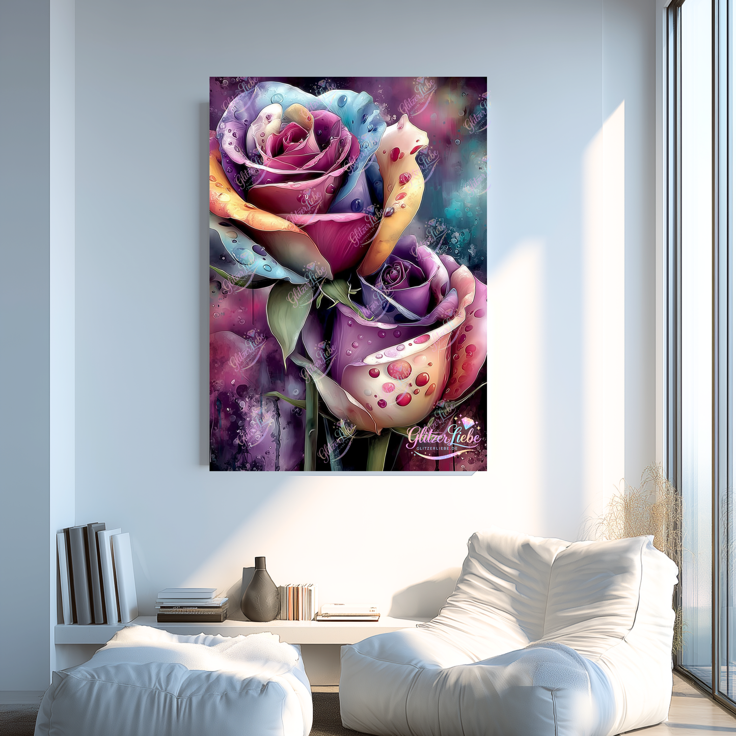 Diamond Painting „Blütenregen“ by CleoDora, 75x100 cm mit 206 Farben, Vorbestellung