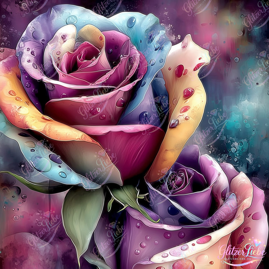 Diamond Painting „Blütenregen“ by CleoDora, 75x100 cm mit 206 Farben, Vorbestellung