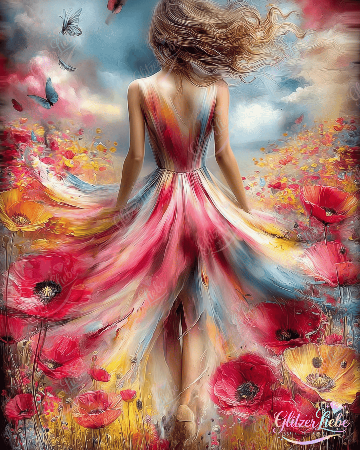 Diamond Painting "Farben des Herzens" by CleoDora 80x105 cm, 332 Farben, Vorbestellung