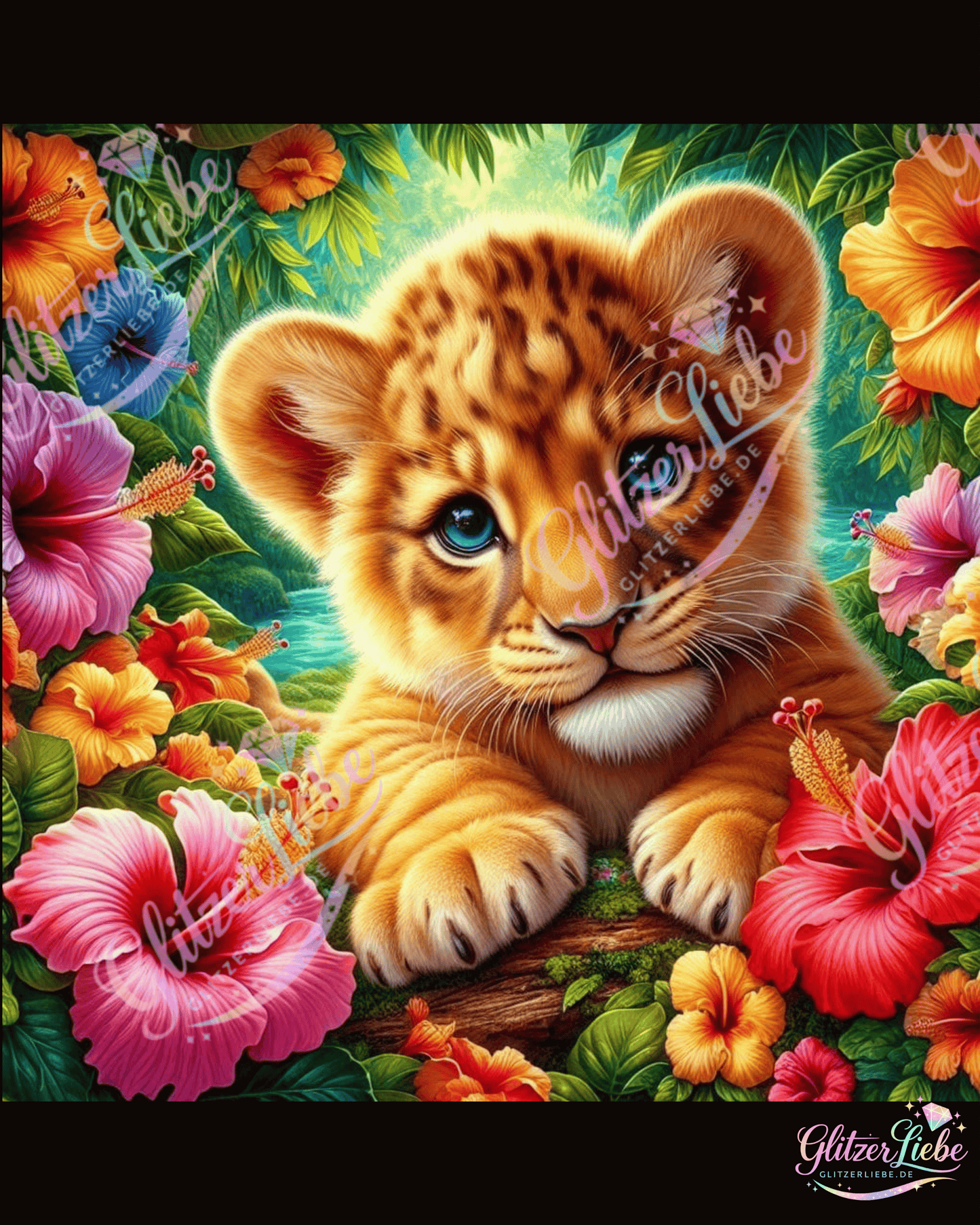 Diamond Painting "King Lio" by Tina 60x60 cm, 176 Farben, Vorbestellung