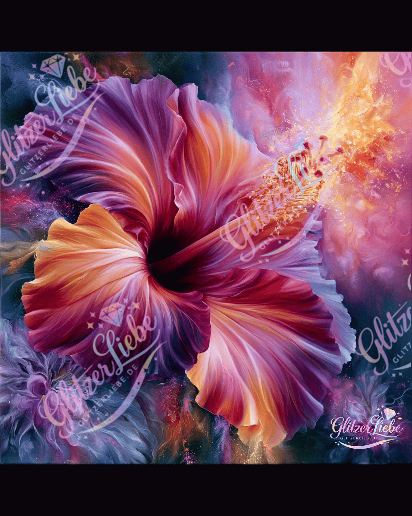 Diamond Painting "Lunaria" by Glitzerliebe 60x60 cm, 200 Farben, Vorbestellung