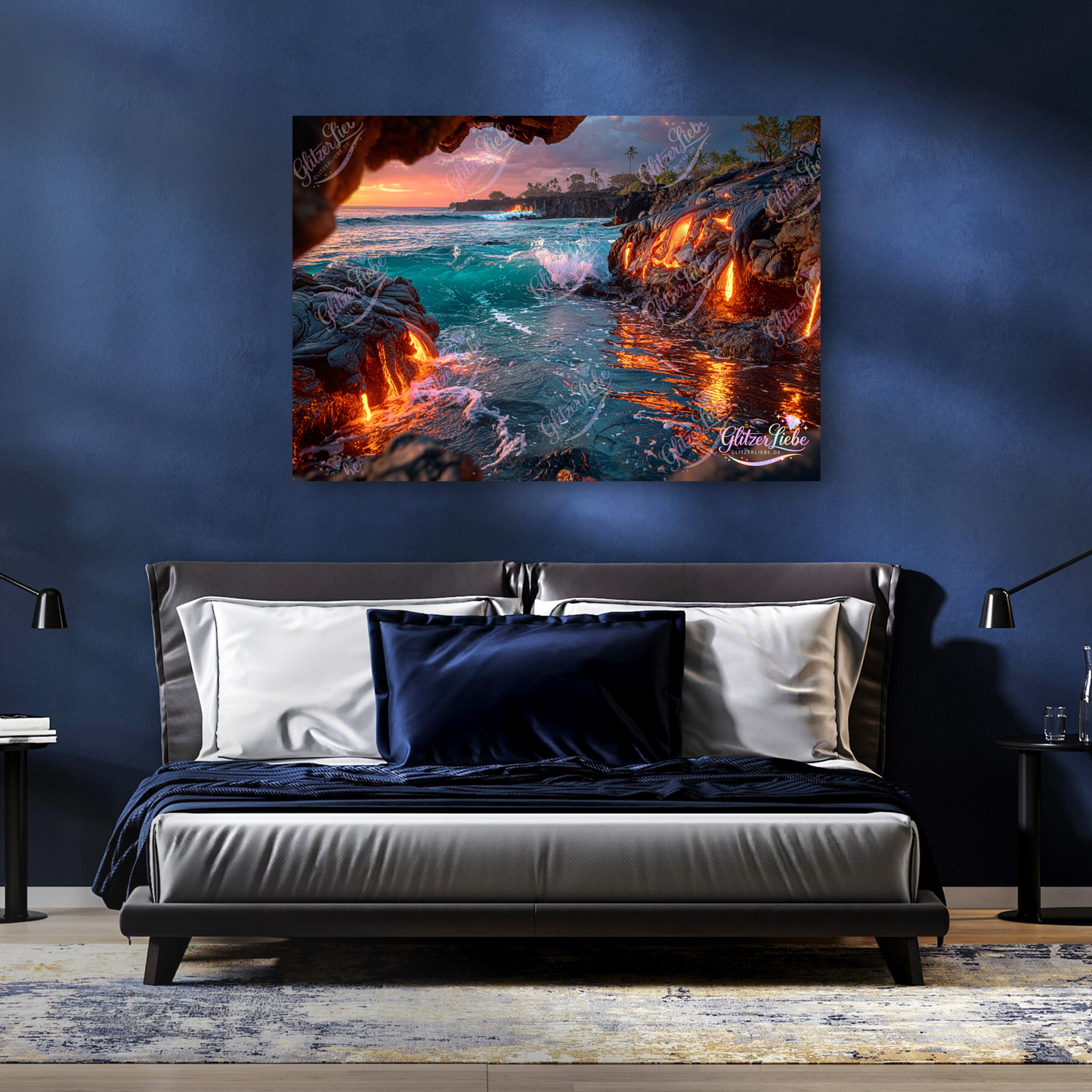 Diamond Painting "Fire Ocean"" by Lisa Morgan in 100x75 cm, 260 Farben, Vorbestellung