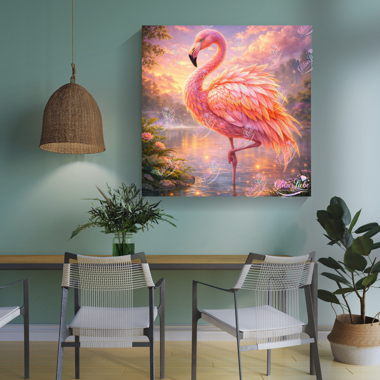 Diamond Painting "Grace of the gilded dusk" by ALKIRA 85x85 cm mit 254 Farben, Vorbestellung