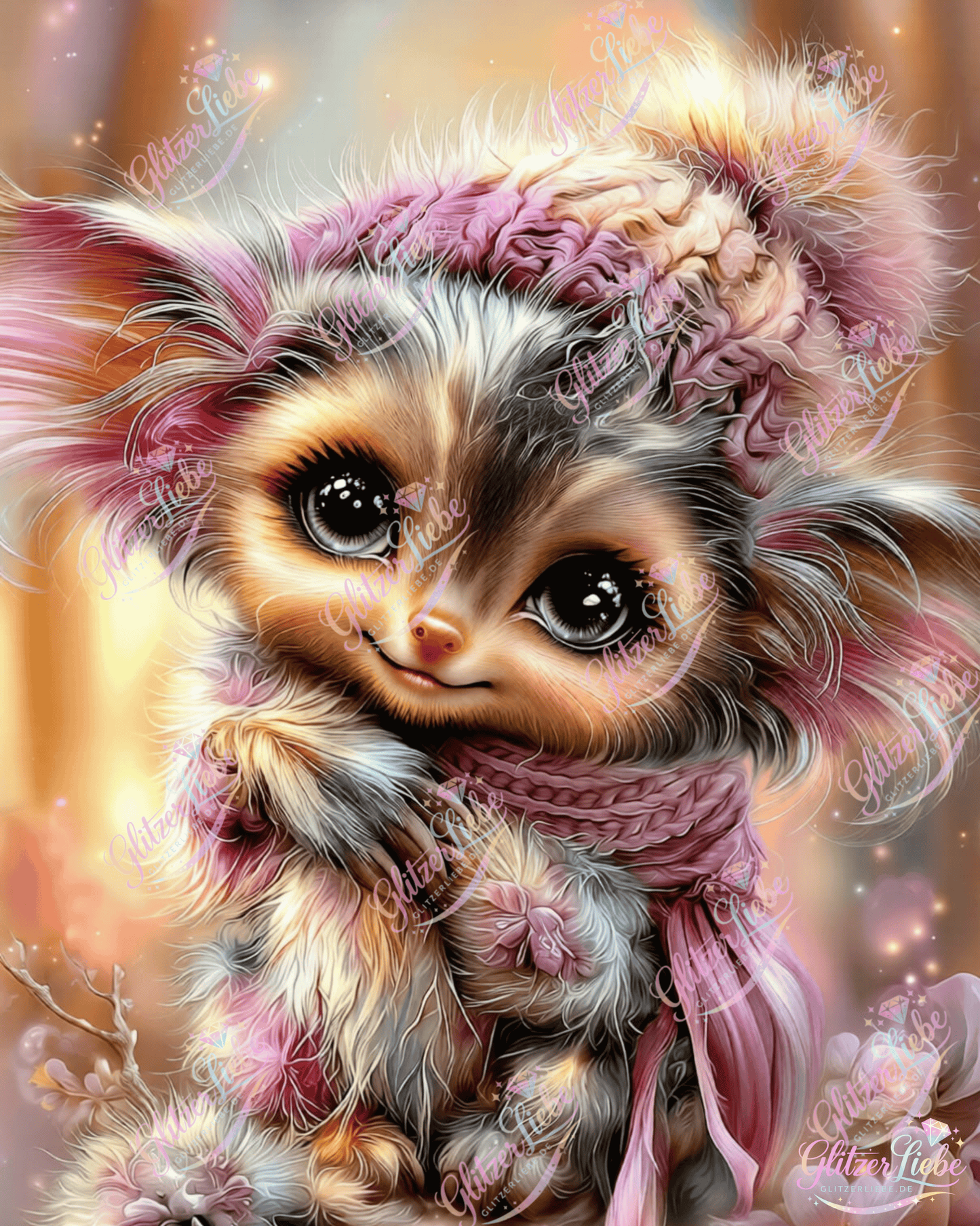 Diamond Painting "Fluffy" by ManuVany A.i  in 60x80 cm, 180 Farben, Vorbestellung
