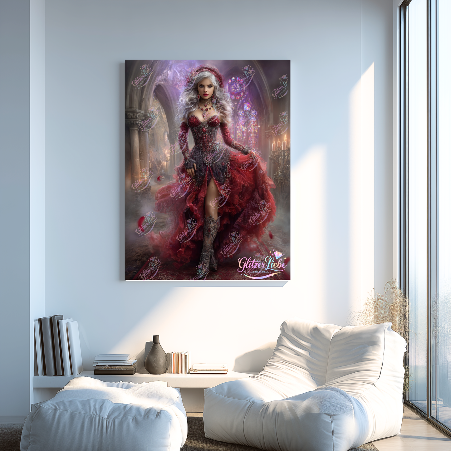 Diamond Painting "Verbotene Schönheit"" by Maggie in 75x100 cm, 162 Farben, eckige Steine