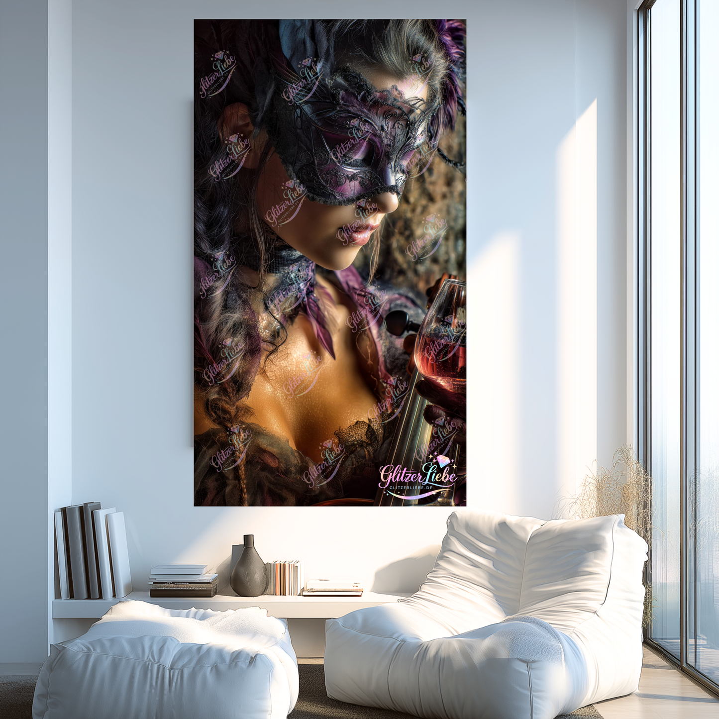 Diamond Painting "Dunkle Schönheit" by Ray Spark in 50x90 cm, 174 Farben, Vorbestellung