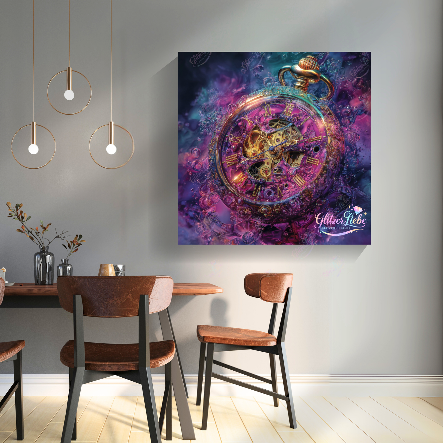 Diamond Painting "Zeit in Diamanten" 80x80, 120 Farben, Vorbestellung