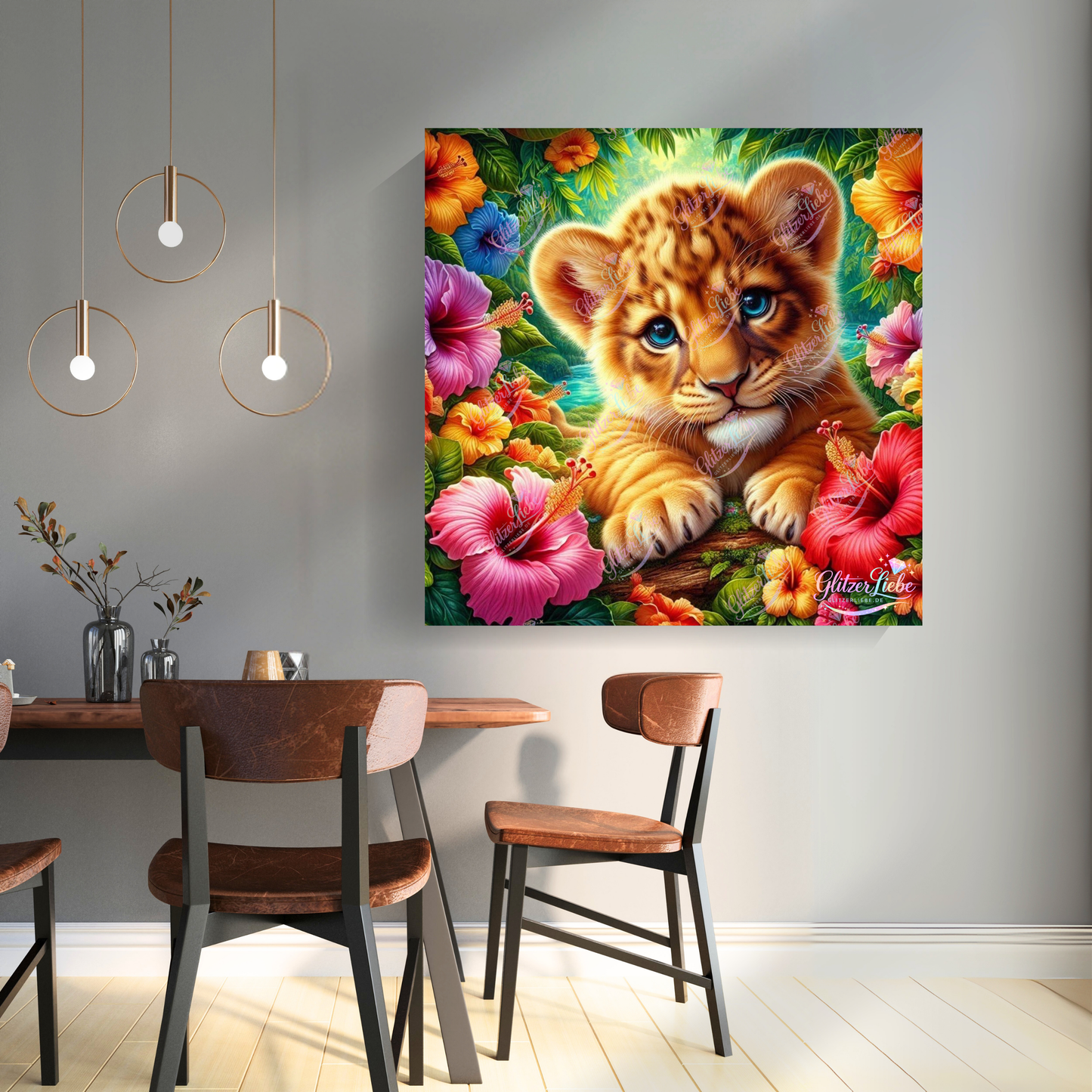 Diamond Painting "King Lio" by Tina 60x60 cm, 176 Farben, Vorbestellung