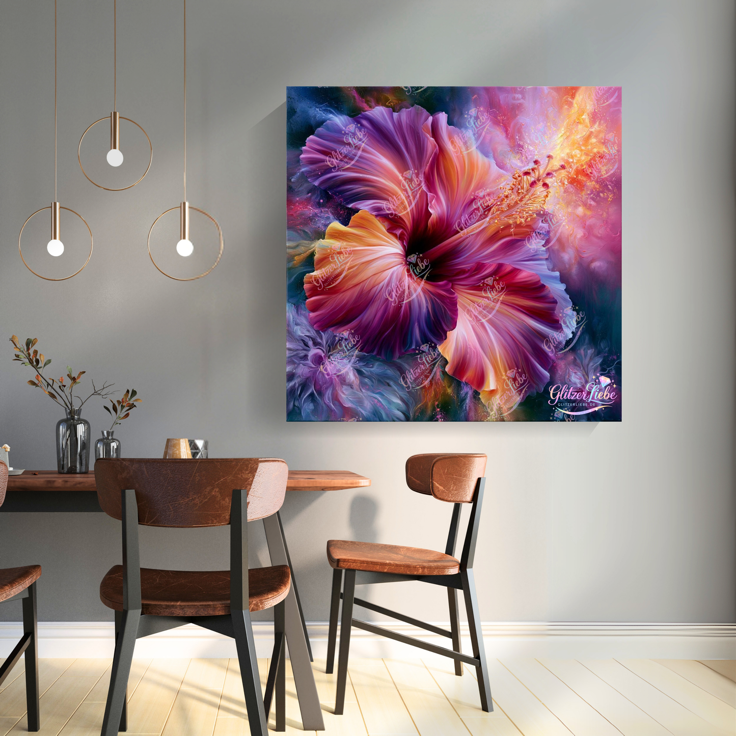 Diamond Painting "Lunaria" by Glitzerliebe 60x60 cm, 200 Farben, Vorbestellung