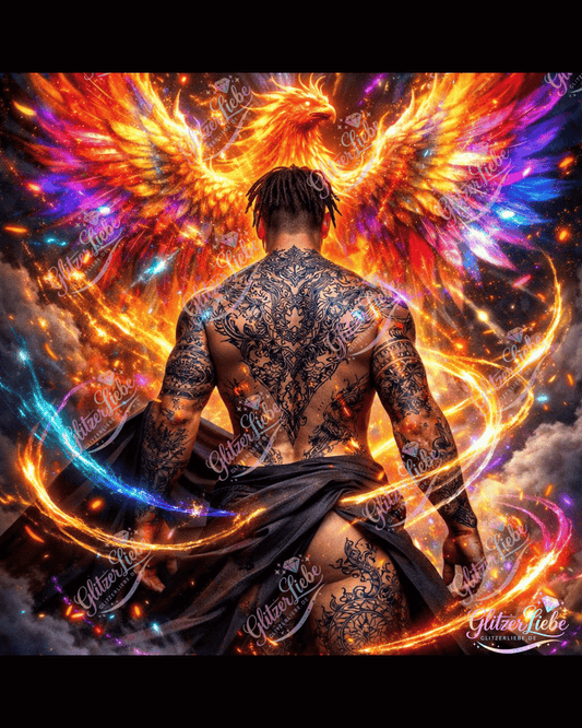 Diamond Painting "Ember Sovereign" by ALKIRA in 80x80 cm mit 288 Farben, Vorbestellung