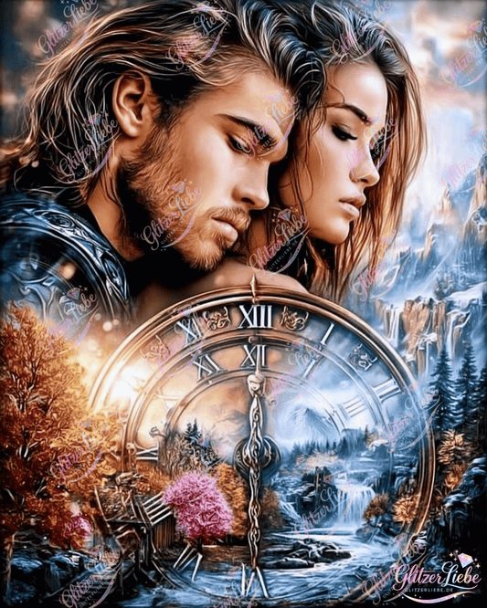 Diamond Painting "Frozen Love" by Andastra_DP_AI_Art 80x100 cm, 252 Farben, Vorbestellung