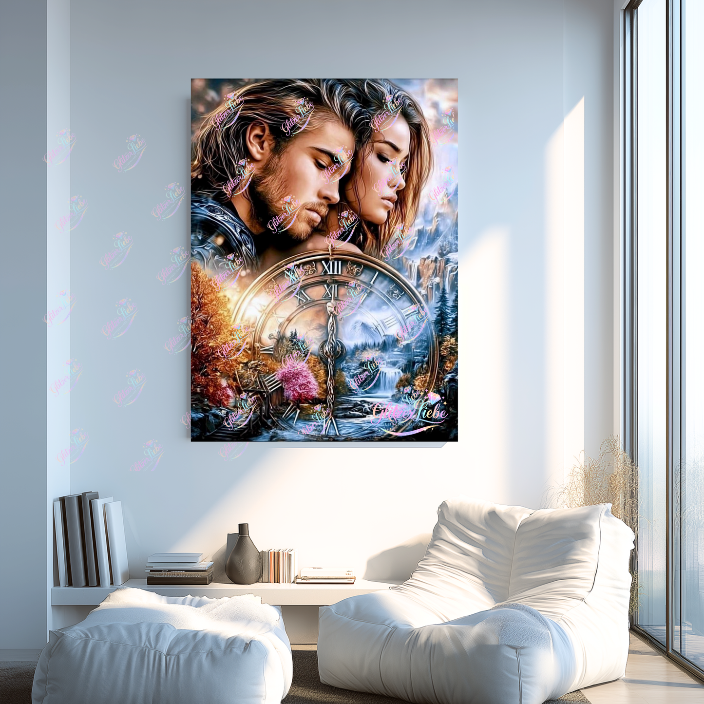 Diamond Painting "Frozen Love" by Andastra_DP_AI_Art 80x100 cm, 252 Farben, Vorbestellung