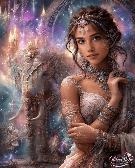 Diamond Painting "Die verborgene Prinzessin" by ManuVany A.i , 70x90 cm, 206 Farben, Vorbestellung