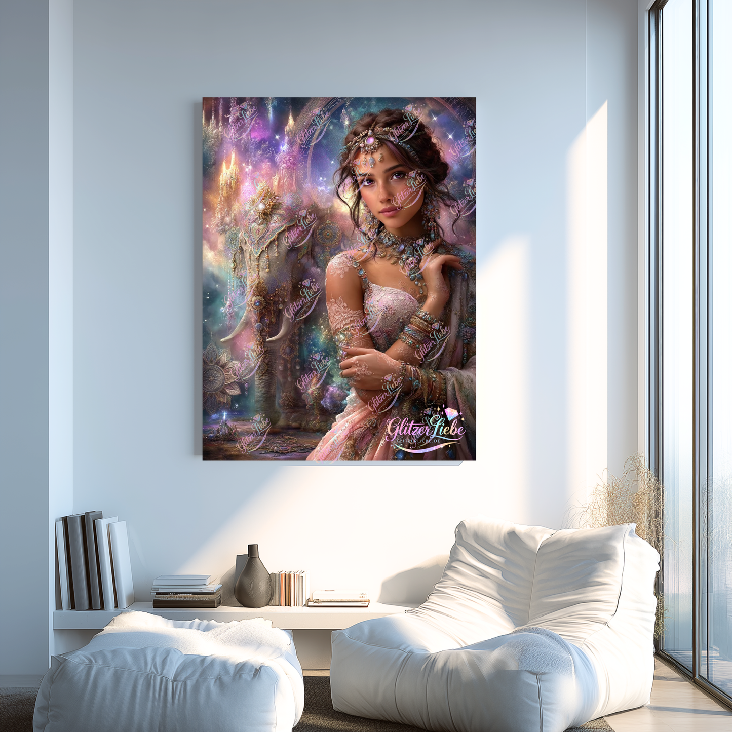 Diamond Painting "Die verborgene Prinzessin" by ManuVany A.i , 70x90 cm, 206 Farben, Vorbestellung