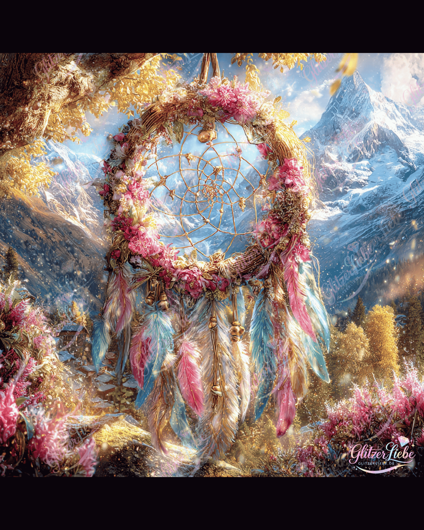 Diamond Painting "Traumfänger der Berge" by Lisa Morgan 85x85cm, 290 Farben, Vorbestellung