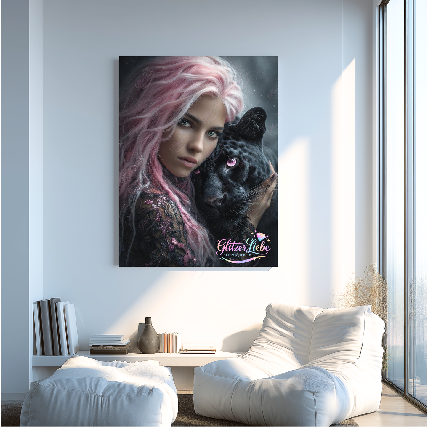 Diamond Painting „Seelenbund der Schatten“ by Ray Spark, 80x100 cm, 120 Farben, Vorbestellung