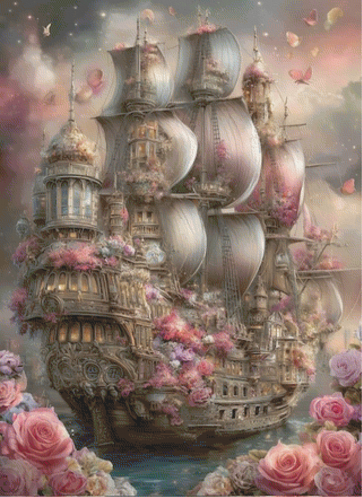 Diamond Painting "Segel der Fantasie" by CleoDora, 60x80 cm oder 80x110 cm, 200 Farben, Vorbestellung