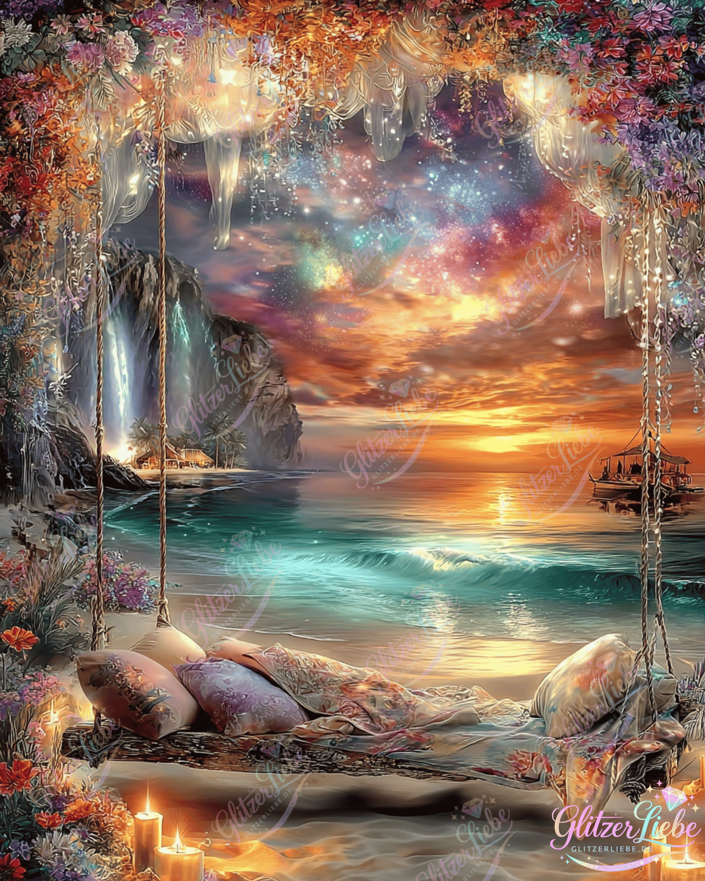 Diamond Painting "Sonnenkuss" by Maggie, 80x110 cm, 345 Farben, Vorbestellung
