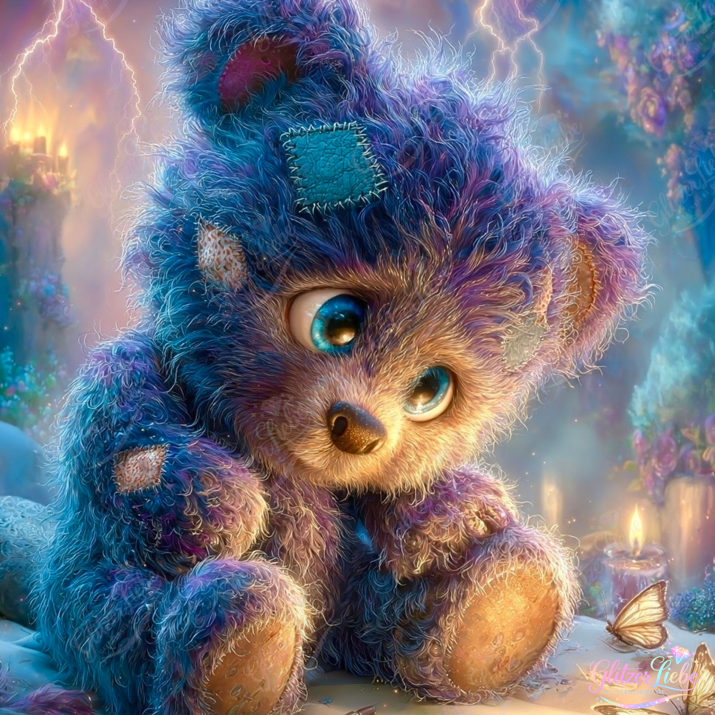 Diamond Painting „Teddys Wunsch" by Funkel-Fieber 75x90cm mit 150 Farben, Vorbestellung