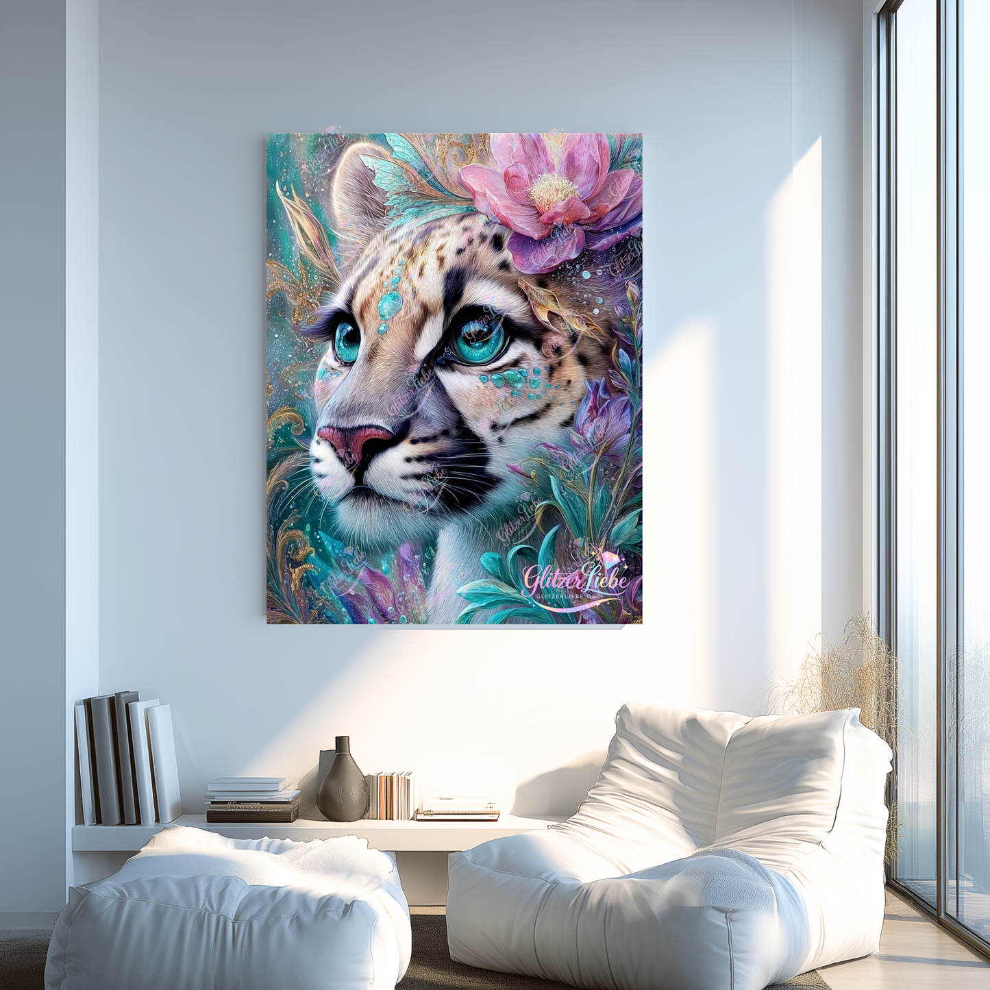 Diamond Painting "Seelenblick" by Sandrietta_ai, 50x60 cm mit 115 Farben